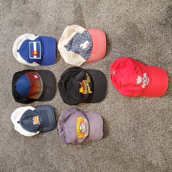 Lot of the 7 Vintage Truckers mesh Hats associated 80'90'00'10's - Picture 1 of 12